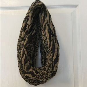 Zebra and print scarf